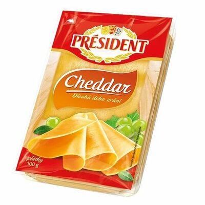 Syr Cheddar plátky 100g Président