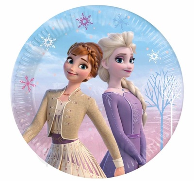 Papierové taniere Frozen 23cm, 8ks