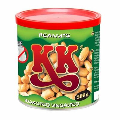 Arašidy lúpané pražené nesolené KK dóza 200g Alika