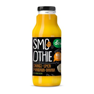 Smoothie Pomaranč, Citrón, Mandarinka, Banán 300ml Deva