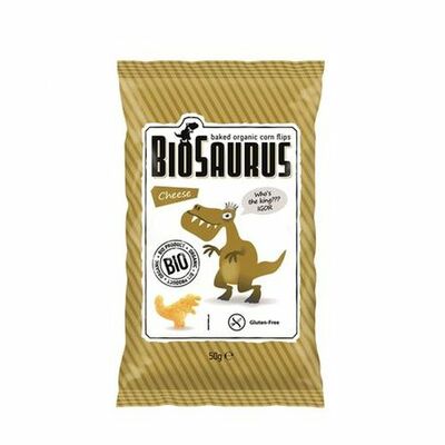Chrumky pre deti kukuričné so syrom 50g Biosaurus