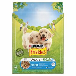 Friskies dog, Junior kura zelenina a mlieko 3 kg