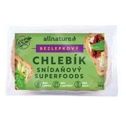 Allnature Chlebík bezlepkový raňajkový superfoods 350g