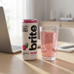 Brite Natural Focus Energy Raspberry mint 330ml*ZO