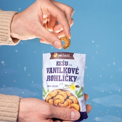 Kešu a la vanilkové rožky do vrecka 60g Mixit
