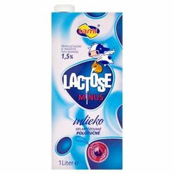 Mlieko polotučné 1,5% bezlaktózové 1l Tami