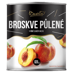 Kompót Broskyne polené 820g Bassta