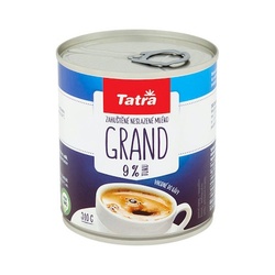 Grand zahustené nesladené mlieko 9% TATRA 310g