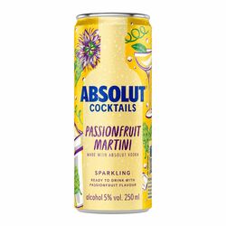 Absolut Cocktail Passionfruit Martini 5% 250ml *ZO