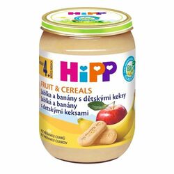 HiPP BIO Jablká a banány s detskými keksami, 190g
