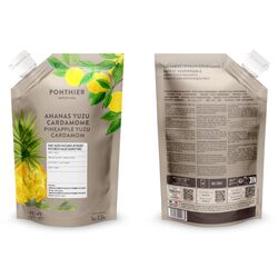 Pyré Ananás yuzu kardamón 1kg Ponthier