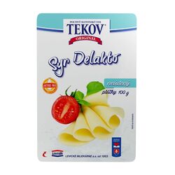 Syr Delakto neúdený plátky 100g Tekov