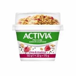Activia jogurt biely s granolou malina-chia 170g Danone