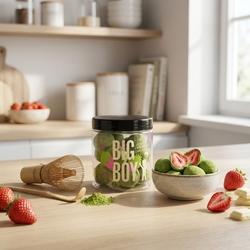 Lyofilizované Jahody v matcha a bielej čokoláde 120g Big Boy®