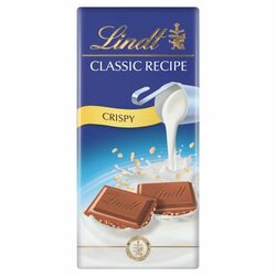 Lindt Classic Recipe mliečna čokoláda s chrumkavými sušienkami 100g