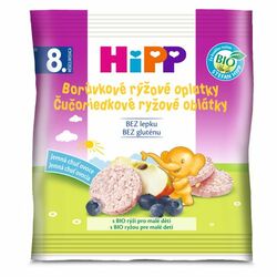 HiPP BIO Čučoriedkové ryžové oblátky, 30g