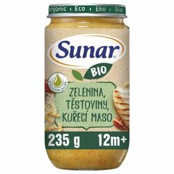 Sunar Bio Zelenina, cestoviny, kuracie mäso 235g
