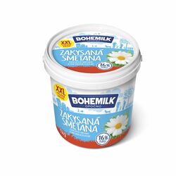 Smotana kyslá 16% 1kg Bohemilk