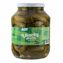 Uhorky coctailové sterilizované 3-6cm 1700ml (1600g) Ady
