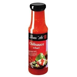Chilli omáčka ostrá 200ml Shan'shi VÝPREDAJ
