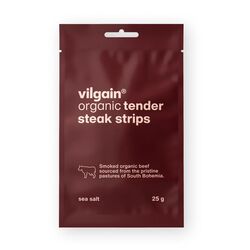 Steakové prúžky sušené morská soľ 25g Vilgain