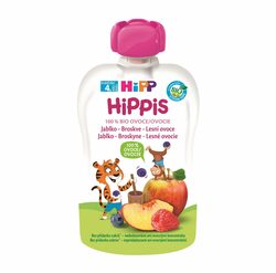 HiPP BIO 100% ovocie Jablko-Broskyňa-Lesné ovocie 100g