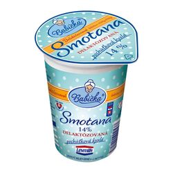 Smotana kyslá 14% Delaktózovaná 200g Babička