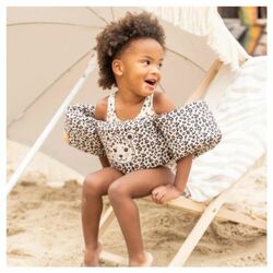 Plávacia vesta s rukávnikmi Leopard 2–6 rokov Swim Essentials