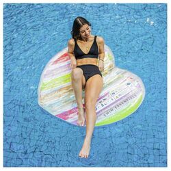 Nafukovacie lehátko Srdce dúha 150x100cm Swim Essentials