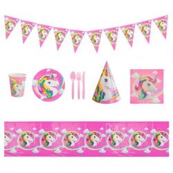 Dekoračná párty sada Happy Birthday Jednorožec