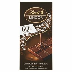Lindt Lindor Horká čokoláda s jemnou náplňou 100g