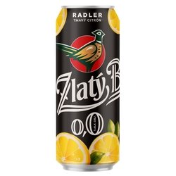 Pivo Zlatý Bažant radler tmavý Citrón 500ml *ZO