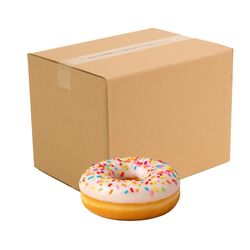 Mrazený Donut biely s drvenými bonbonmi 60x57g La Lorraine