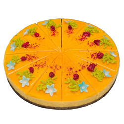 Mrazený Ovocný mangový cheesecake 12x90g Torty Adriana