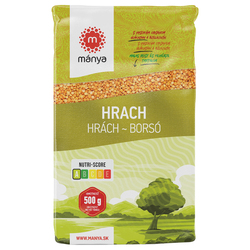 Hrach žltý lúpaný polený 500g Mánya