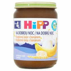 HiPP BIO Kaša na dobrú noc Krupica banán, 190g