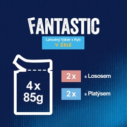 Felix Fantastic kapsičky pre mačky mix rýb 4x85g