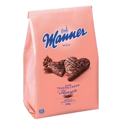 Manner Oblátky Rum-Truffel Herzen 300g