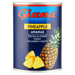 Kompót ananás krájaný 3050 g Giana