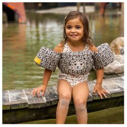 Plávacia vesta s rukávnikmi Leopard 2–6 rokov Swim Essentials