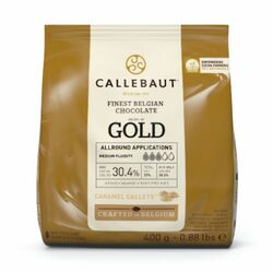 Čokoláda karamelová GOLD 30,4% CALLEBAUT 400g VÝPREDAJ
