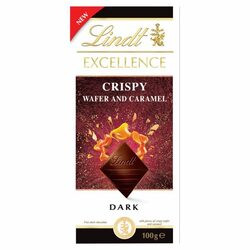 Lindt Excellence Horká čoko sušienky&amp;karamel 100g