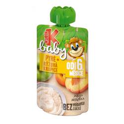 Kubík Baby kapsička jablko,marhuľa,ryž.krup. 100g