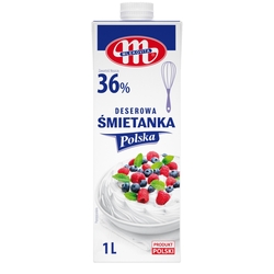 Smotana na šľahanie 36% 1l Mlekovita