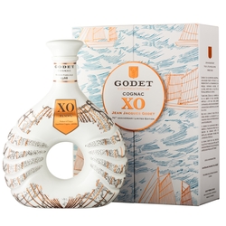 Godet X.O. Terre Ceramic Gift Box Cognac 40% 0,7l