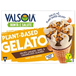 Mrazený Valsoia Kornút Kešu slaný karamel 4x120ml