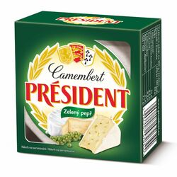 Syr Camembert zelené korenie 90g Président