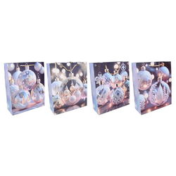 Darčeková taška Vianočná guľa 26x32x10cm