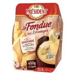 Syr La Fondue 3 druh. syr 450g Président VÝPREDAJ