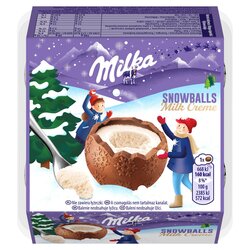 Milka SnowBalls Milk čokoládové snehové gule 4x28g